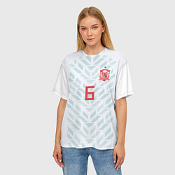 Футболка оверсайз женская Iniesta Away WC 2018, цвет: 3D-принт — фото 2