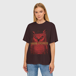 Футболка оверсайз женская Twin Peaks: Red Owl, цвет: 3D-принт — фото 2