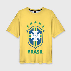 Футболка оверсайз женская Brazil Team, цвет: 3D-принт
