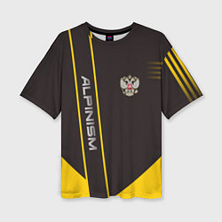 Футболка оверсайз женская Alpinism: Yellow Russia, цвет: 3D-принт