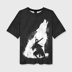 Женская футболка оверсайз Dark Souls: Howling Wolf