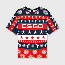 Женская футболка оверсайз CS:GO New Year