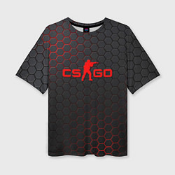 Женская футболка оверсайз CS:GO Grey Carbon