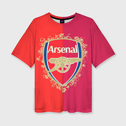 Футболка оверсайз женская FC Arsenal - emblem, цвет: 3D-принт