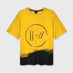 Женская футболка оверсайз 21 Pilots: Yellow Logo