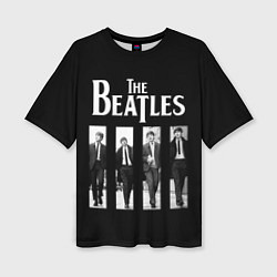Женская футболка оверсайз The Beatles: Black Side