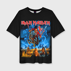 Женская футболка оверсайз Iron Maiden: Great Britain Warriors