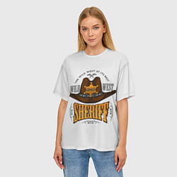 Футболка оверсайз женская Sheriff - wild west, цвет: 3D-принт — фото 2