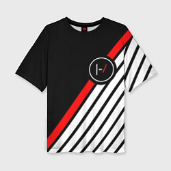 Женская футболка оверсайз 21 Pilots: Black Logo