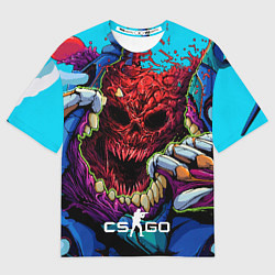 Футболка оверсайз женская CS GO monster, цвет: 3D-принт