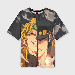 Женская футболка оверсайз Dio Brando x Jotaro