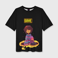 Футболка оверсайз женская UNDERTALE FRISK, цвет: 3D-принт