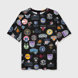 Женская футболка оверсайз NBA Pattern