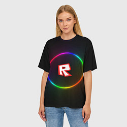 Футболка оверсайз женская Roblox, цвет: 3D-принт — фото 2