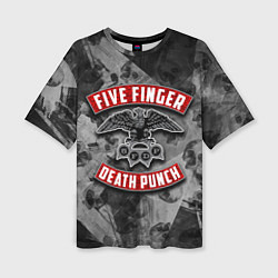 Футболка оверсайз женская Five Finger Death Punch, цвет: 3D-принт