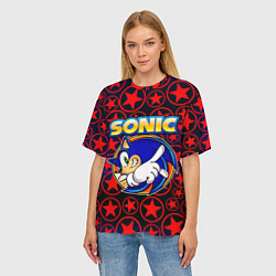 Футболка оверсайз женская Sonic, цвет: 3D-принт — фото 2