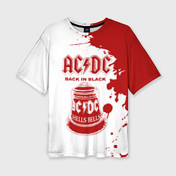 Футболка оверсайз женская ACDC Back in Black, цвет: 3D-принт