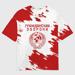 Футболка оверсайз женская Гражданская оборона, цвет: 3D-принт