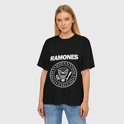 Футболка оверсайз женская RAMONES, цвет: 3D-принт — фото 2