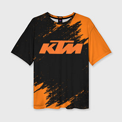 Футболка оверсайз женская KTM, цвет: 3D-принт