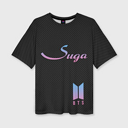 Футболка оверсайз женская BTS Suga, цвет: 3D-принт