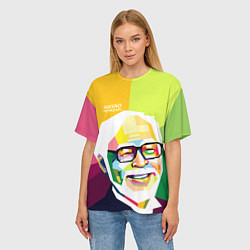 Футболка оверсайз женская Hayao Miyazaki, цвет: 3D-принт — фото 2