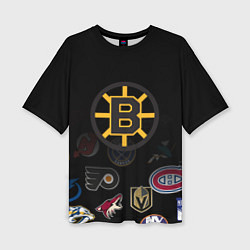 Футболка оверсайз женская NHL Boston Bruins Z, цвет: 3D-принт