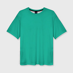 Женская футболка оверсайз Зеленый
