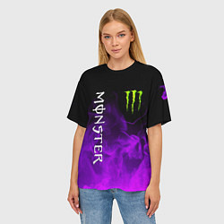 Футболка оверсайз женская MONSTER ENERGY, цвет: 3D-принт — фото 2