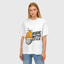 Футболка оверсайз женская RIDE WITH STYLE Z, цвет: 3D-принт — фото 2