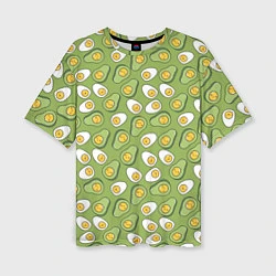 Женская футболка оверсайз Avocado and Eggs