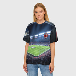 Футболка оверсайз женская FC MILAN, цвет: 3D-принт — фото 2