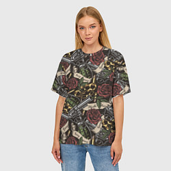 Футболка оверсайз женская Старая школа, цвет: 3D-принт — фото 2