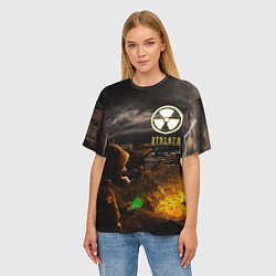 Футболка оверсайз женская Stalker 2, цвет: 3D-принт — фото 2