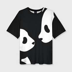 Женская футболка оверсайз Panda