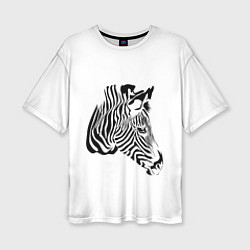 Футболка оверсайз женская Zebra, цвет: 3D-принт