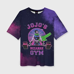 Женская футболка оверсайз JoJo’s Bizarre Adventure Gym