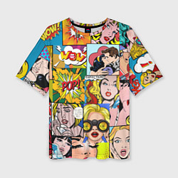 Женская футболка оверсайз Pop Art