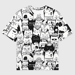 Женская футболка оверсайз Котики