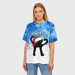 Футболка оверсайз женская HO HO HO! СЪУКА, цвет: 3D-принт — фото 2