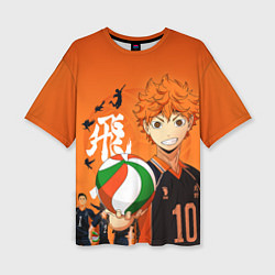 Футболка оверсайз женская ВОЛЕЙБОЛ!! HAIKYUU!!, цвет: 3D-принт