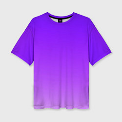 Женская футболка оверсайз Фиолетовый космос