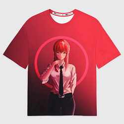 Футболка оверсайз женская Человек Бензопила, цвет: 3D-принт