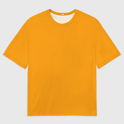 Женская футболка оверсайз Цвет Шафран без рисунка