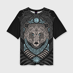 Женская футболка оверсайз Медведь