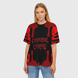 Футболка оверсайз женская Cannibal Corpse, цвет: 3D-принт — фото 2