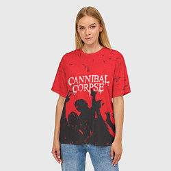Футболка оверсайз женская Cannibal Corpse Труп Каннибала Z, цвет: 3D-принт — фото 2