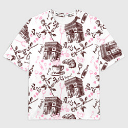 Женская футболка оверсайз Париж Paris