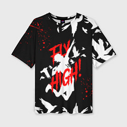 Женская футболка оверсайз HAIKYU ВОЛЕЙБОЛ