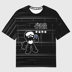 Женская футболка оверсайз Tankmen friday night funkin